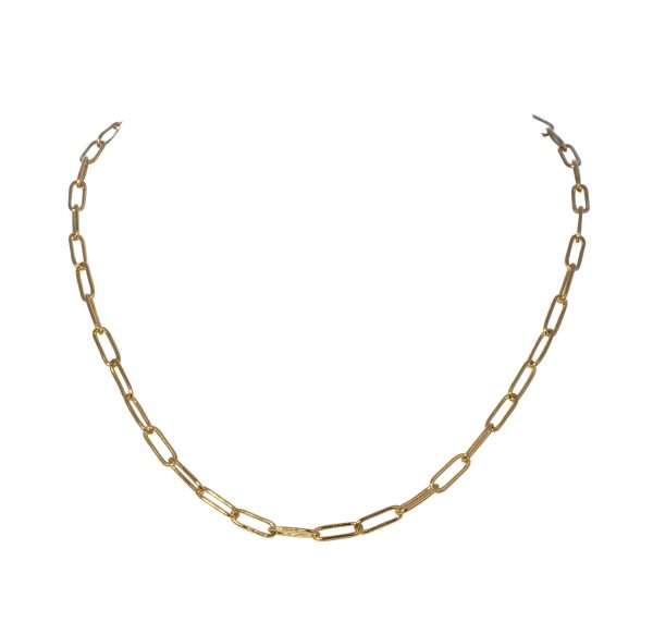 18 inch Gold-Plated Paperclip Necklace Discount