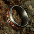 Regal Glowstone Ring on Titanium | Meteorite, Copper, and Gold Leaf For Discount