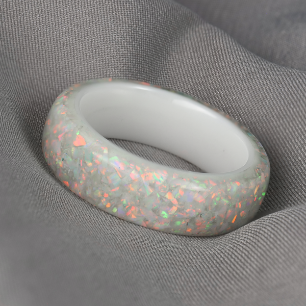 Pearl White Opal Dust Glowstone Ring For Discount